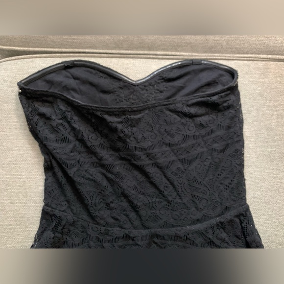 Free people black lace tulle strapless dress - Picture 5 of 7